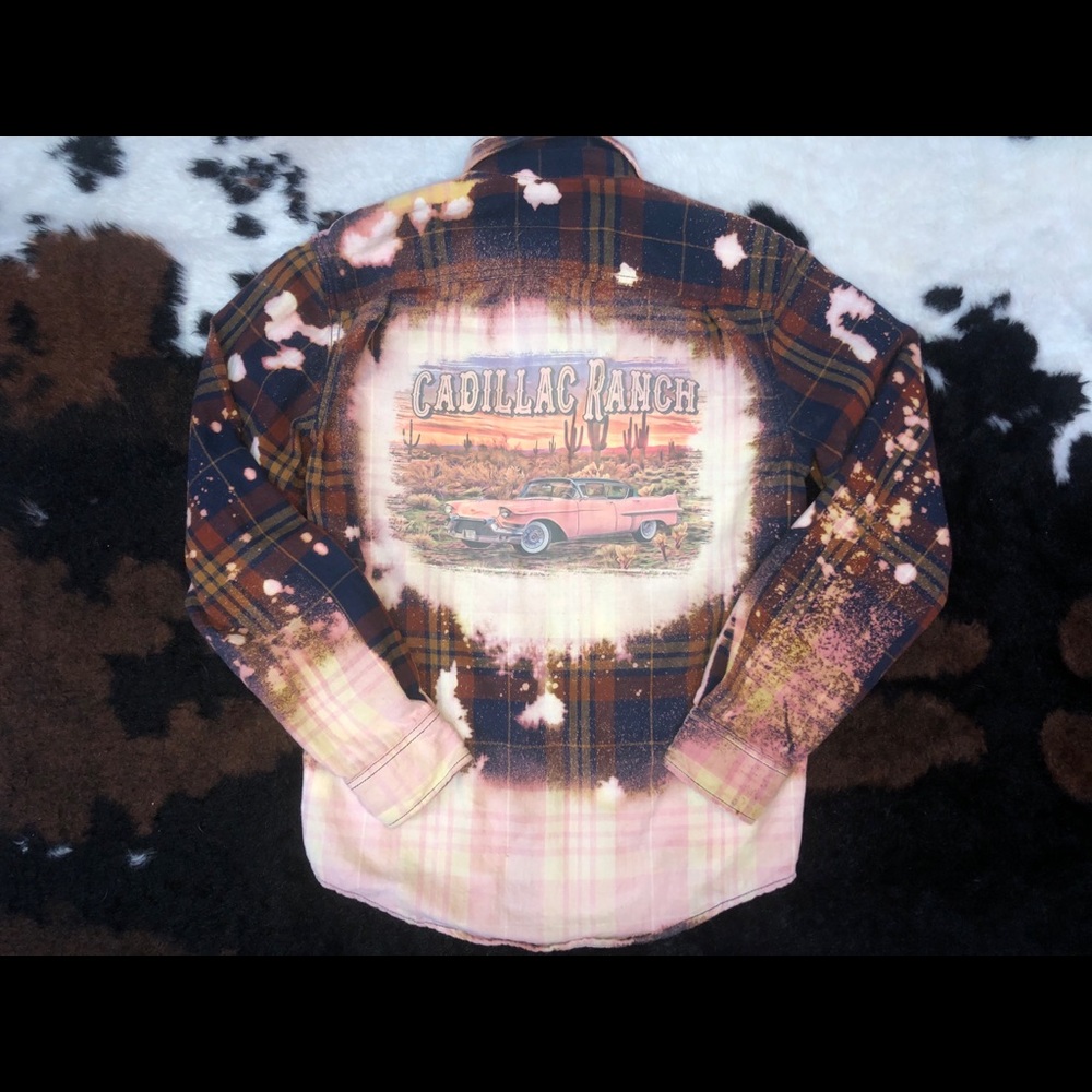 Distressed Flannel Cadillac Ranch! - Picture 2 of 3